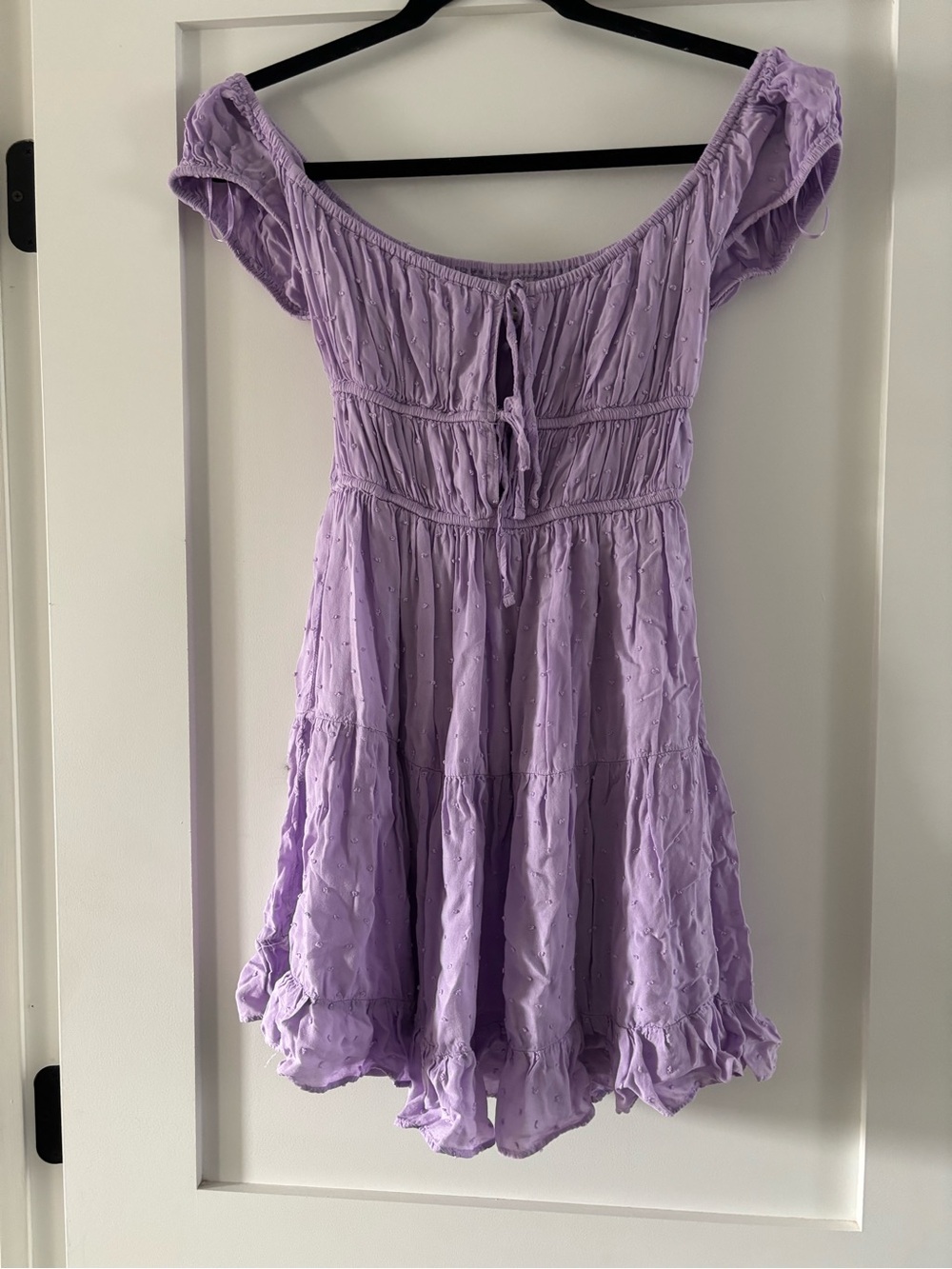 Aeropostale Lavender Off-Shoulder Casual Dress